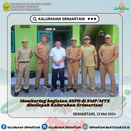 Monitoring Kegiatan ASPD di SMP/MTS diwilayah Kalurahan Srimartani
